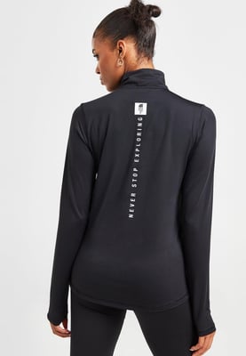 The North Face Womens Never Stop Exploring 1/4 Zip Long Sleeve Shirt in Black