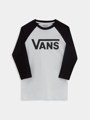 Vans Kids Classic Raglan 3/4 Sleeve T-Shirt in White