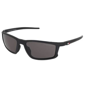 Tommy Hilfiger Matte Zwarte Zonnebril Met Montuur