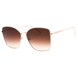 Longchamp Brown Gradient Lens Rose Gold Sunglasses