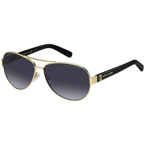 Marc Jacobs Grey Gradient Lensed Gold Detail Black Sunglasses