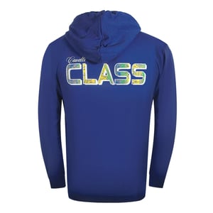 Cavalli Class Blommig Djärv Logotyp Iris Blå Dragkedja Hoodie