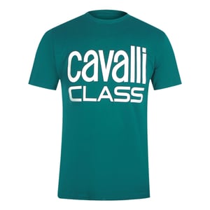 Cavalli Class Bold Brand Green T-shirt