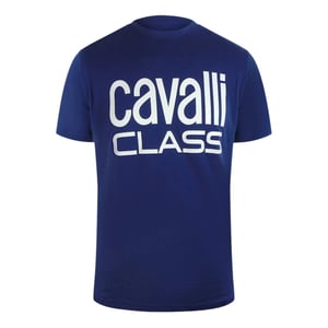 Cavalli Class Bold Brand Blue T-shirt
