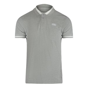 Cavalli Class Bold Stripe Collar Grijs Poloshirt