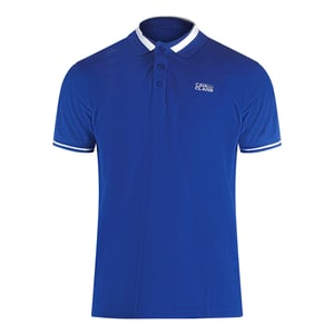 Cavalli Class Bold Stripe Collar Irisblauw Poloshirt