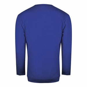 Cavalli Class Paisley Leopards Iris Blue Round Neck Sweatshirt