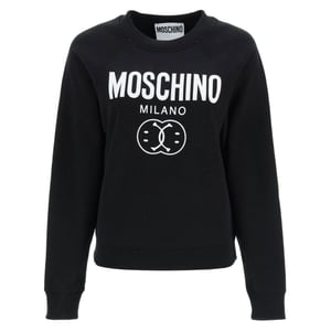 Moschino Milano Double Smiley Black Jumper