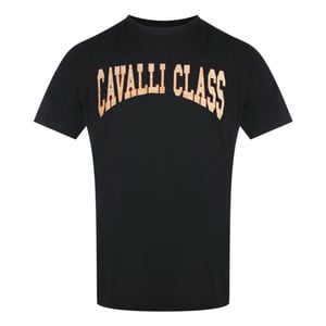 Cavalli Class Varsity Logo Black T-shirt