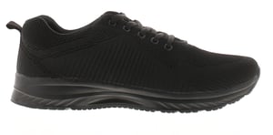 Focus Mens Knitted Trainers Tamlin Lace Up black