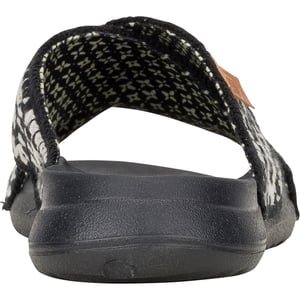HEYDUDE Christi Slide Cottage Crochet Cotton Women's Black/White Sandals