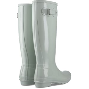 Hunter Original Tall Gloss Rubberen Dameslaarzen In Zeegroen