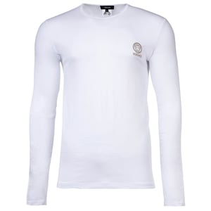 Versace T-Shirt Bi-Pack Jersey Topeka Bi-Stretch Katoen Organisch Nieuw Logo Lange Mouw