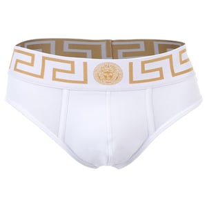 Versace Bi-Pack Jersey Topeka Bi-Stretch Katoen Organisch Nieuw Logo Slip