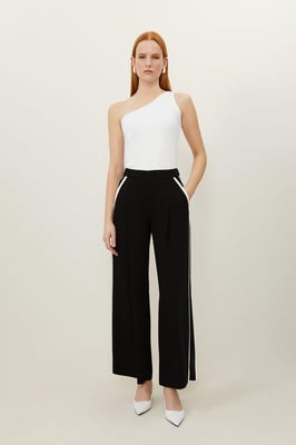 Compact Jersey Rib Asymmetrical Top