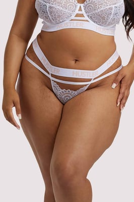 Hustler Branded Lace Thong