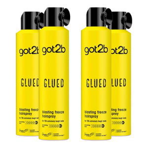 Schwarzkopf got2b Glued Blasting Freeze Hair Spray For Screaming Hold, 300ml,4pk