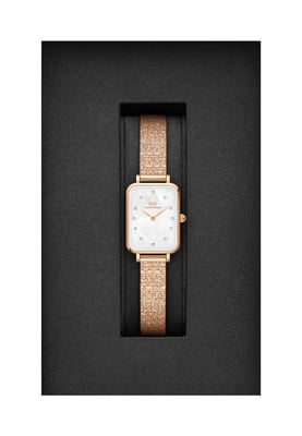 Daniel Wellington DW00100578 Ladies Quadro Lumine Rose Gold 20mm Watch