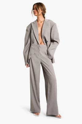 Woven Tailored Slim Straight Leg Trousers