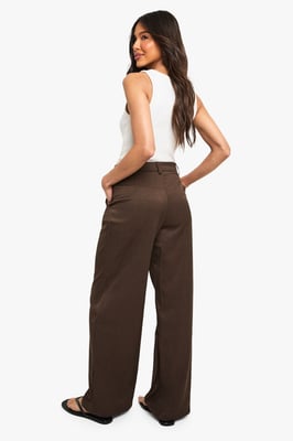 Tailored Woven Straight Leg Trousers