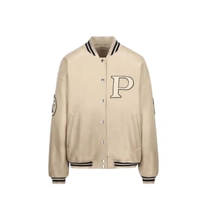 Prada gewatteerde leren varsityjack