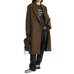 Acne Studios geruite jas van wolmix met dubbele rij knopen