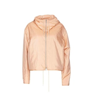 Jil Sander Blend Zijden Jas met Rits en Capuchon