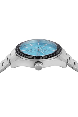 Invicta Aviator 48859 Heren Horloge - Quartz Uurwerk - Roestvrij Staal met blauwe Wijzerplaat - 45mm