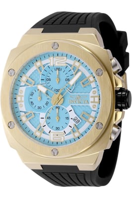 Invicta Racing 48882 Heren Horloge - Quartz Uurwerk - Roestvrij Staal met blauwe Wijzerplaat - 47mm