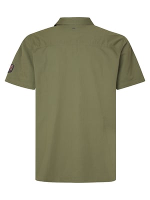 Petrol Industries - Heren Plus Size Artwork Overhemd Cove - Groen