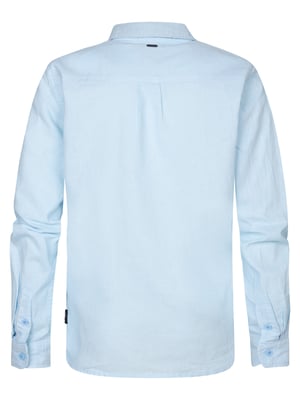 Petrol Industries - Jongens Effen Overhemd Seascape - Blauw