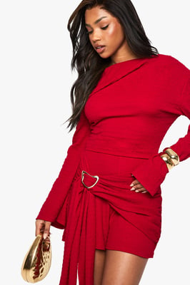 Textured Asymmetric Playsuit