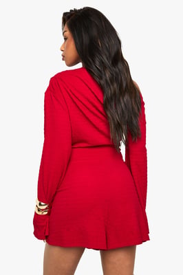 Textured Asymmetric Playsuit