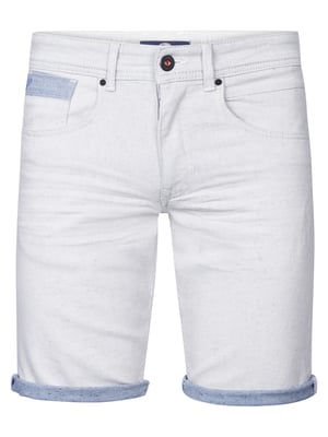 Petrol Industries - Heren Denim Short Clearwaterstone - Wit
