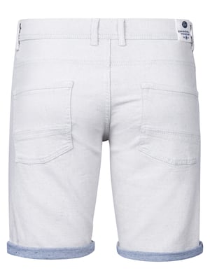 Petrol Industries - Heren Denim Short Clearwaterstone - Wit