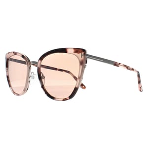 Tom Ford Cat Eye Womens Coloured Havana Brown Mirror Simona FT0717 Sunglasses
