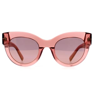 Tom Ford Cat Eye Womens Shiny Pink Pink Mirror Violet Gradient Lucilla FT1063