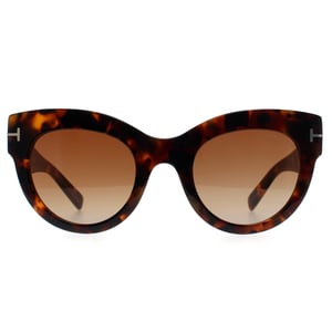 Tom Ford Cat Eye Womens Dark Havana Gradient Bordeaux Lucilla FT1063