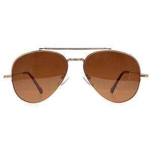 Montana Aviator Unisex Shiny Gold Brown Polarized MP185