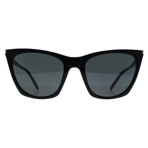Saint Laurent Cat Eye Womens Shiny Black Grey SL 214 Kate Thin