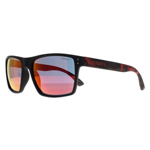 Superdry Square Mens Matte Black Volcanic Mountain Orange Red Mirror Kobe