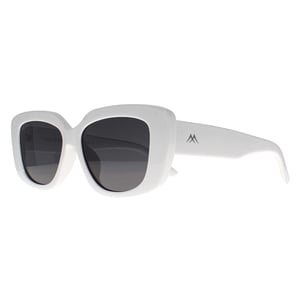 Montana Rectangle Womens White Smoke Grey Polarized MP56