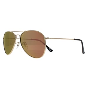 Prive Revaux Aviator Unisex Champagne Gold Blue Mirror Commando Mini