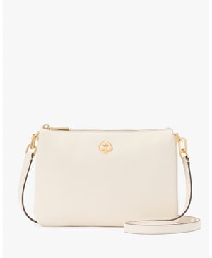 Kayla Pebbled Leather Small Triple Compartment Crossbody