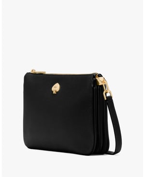 Kayla Pebbled Leather Small Triple Compartment Crossbody