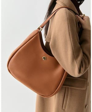 Kayla Pebbled Leather Large Triple Compartment Shoulder Bag