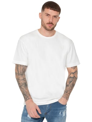 Enzo | 3 Pack Oversized Crew Neck T-Shirt - OFFWHT/OATMEL/GRY