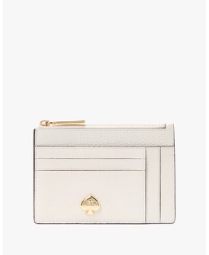 Kayla Pebbled Leather Large Slim Card Holder