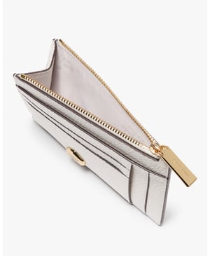 Kayla Pebbled Leather Large Slim Card Holder