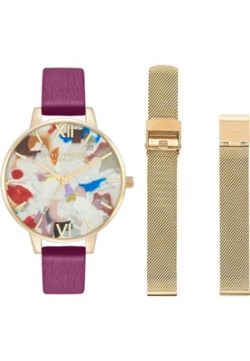 Olivia Burton OBGSET153 Ladies Pop Art Watch and Strap Gift Set